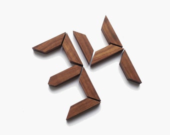 3D numbers birthday numbers wood numbers solid walnut