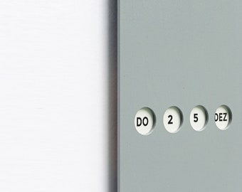 Calendar, Perpetual Calendar, Wooden Calendar, Grey