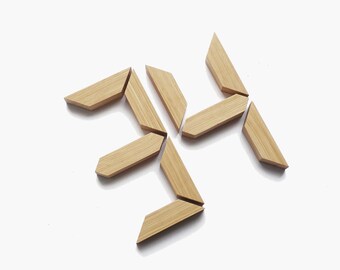 3D numbers, birthday numbers, wooden numbers, solid oak