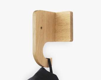 Elephant-shaped coat hooks for children