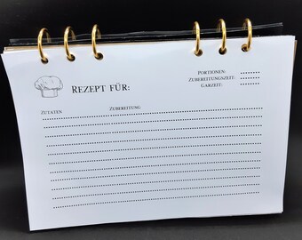 Kochbuch Vorlage Etsy