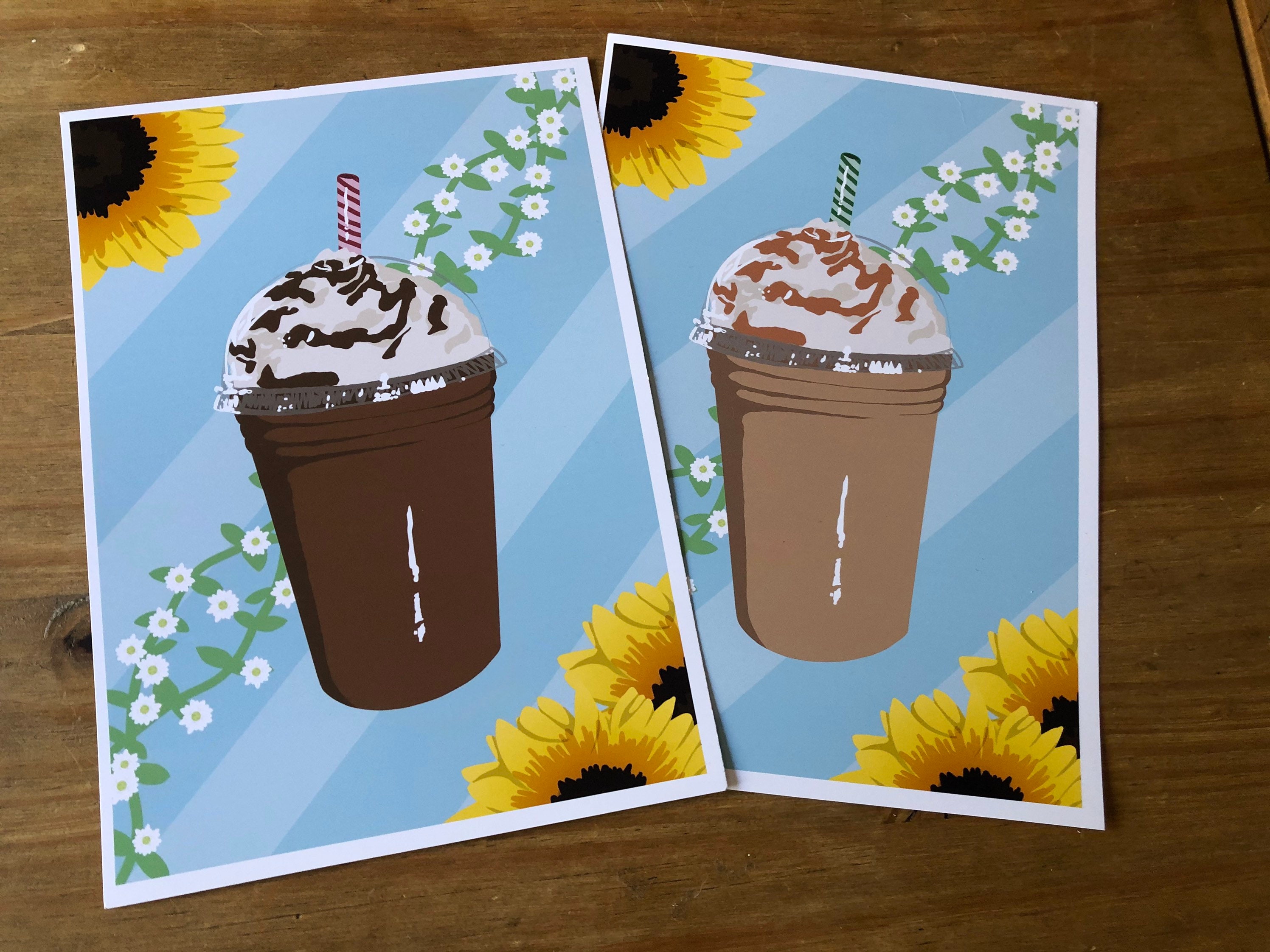 Coffee Latte Frappuccino Original Wall Art Decor Starbucks Costa Café