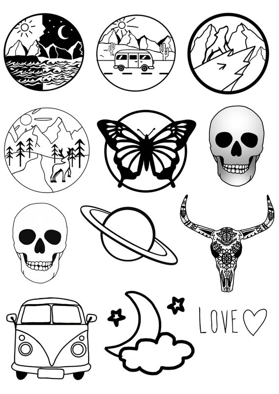 black and white aesthetic girly stickers pack Sticker for Sale by Con  Inspo