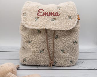Zaino per bambini con orsetto personalizzato con nome – Ideale per asilo nido, neonati e bambini piccoli – Regalo per nascita o Pasqua