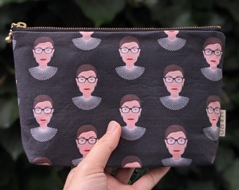 The woman Fabric zipper bag