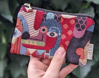 Picasso Dog,  Fabric coin case/small wallet, unique gift