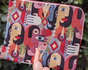 Picasso iPad/Tablet case iPad Pro 12.9 inch Fabric zipper bag Modern art