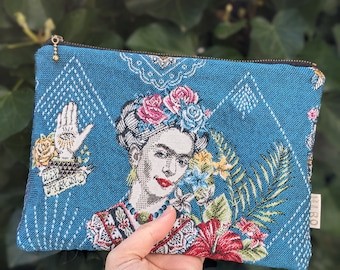 Frida Kahlo Tasche, Stoffbeutel, Geschenk, Leopard