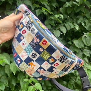 Riñonera japonesa con diseño de perro Shiba Inu, bolso bandolera, bolso cruzado, estilo japonés, regalo