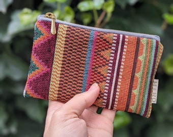 Porte-monnaie/petit portefeuille en tissu à rayures mexicaines