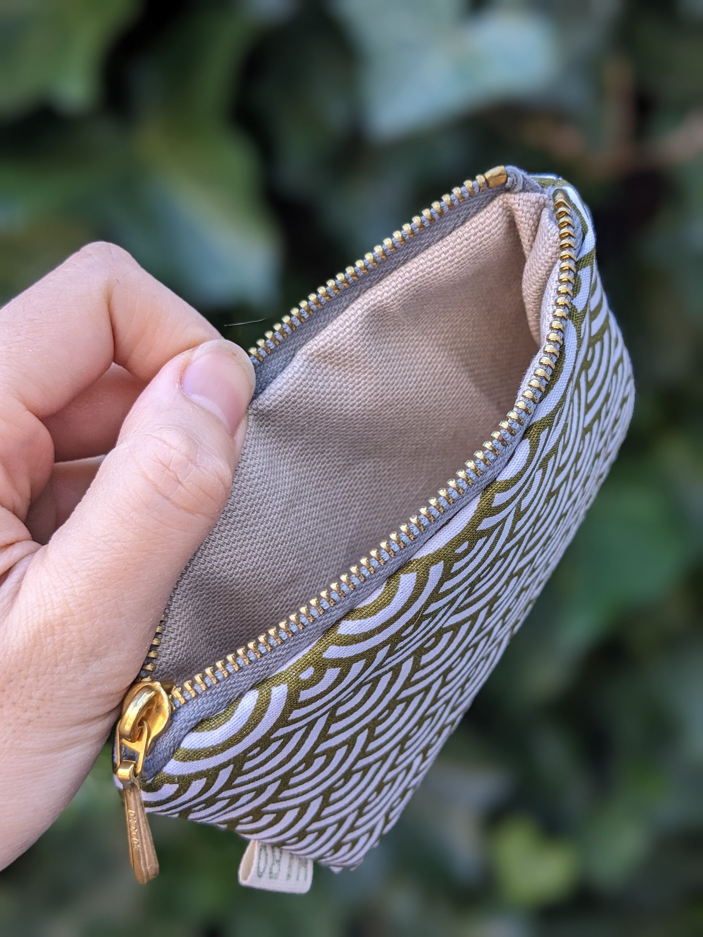 Mini Portefeuille En Toile Japonaise - Pochette Zippée Pour Pièces, Clés, Petits Objets - Coton Doux, Style Vintage