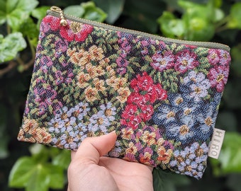 Flower zipper pouc, Gift for her