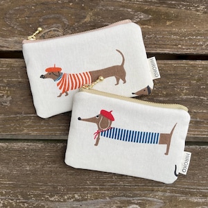 Französischer Dackel Geldbeutel Mini Tasche, Geschenk für Hundemama