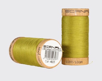 SCANFIL Organic 4823 Olive Green 100M cotton thread