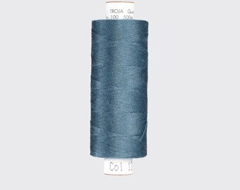 Troja sewing thread 1276 jeans blue 500 meters polyester