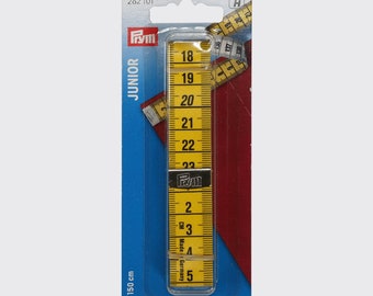 Prym tape measure with clip 150 cm Sewing accessories Yellow