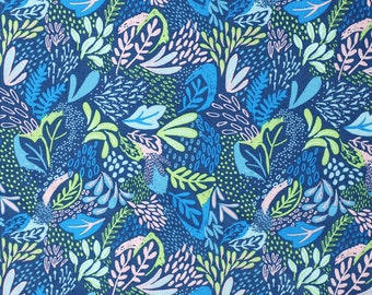 Blend Fabrics cotton fabric MOUNTAIN FOLIAGE BLUE