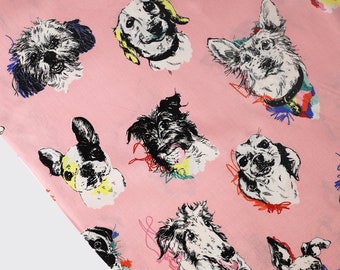 Alexander Henry Cotton Fabric Dog Bow Wow Wow