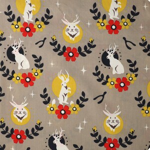 Birch Cotton Baumwolle Stoff Jackalope Shroo Bio Bild 1