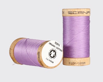 SCANFIL Organic 4812 Violet 100 M cotton thread