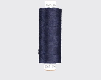 Troja sewing thread 0821 dark blue 500 meters polyester