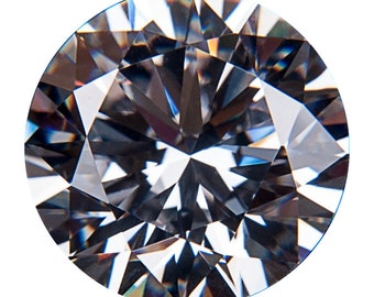 Moissanit Brillantschliff 6.5mm / 1.0 Ct, reines weiß "D", Reinheit "VVS" ("very very small inclusions"), GRA Zertifikat