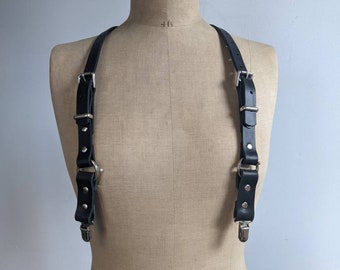 Men's braces | leather braces | men's fetishwear | men's leather braces