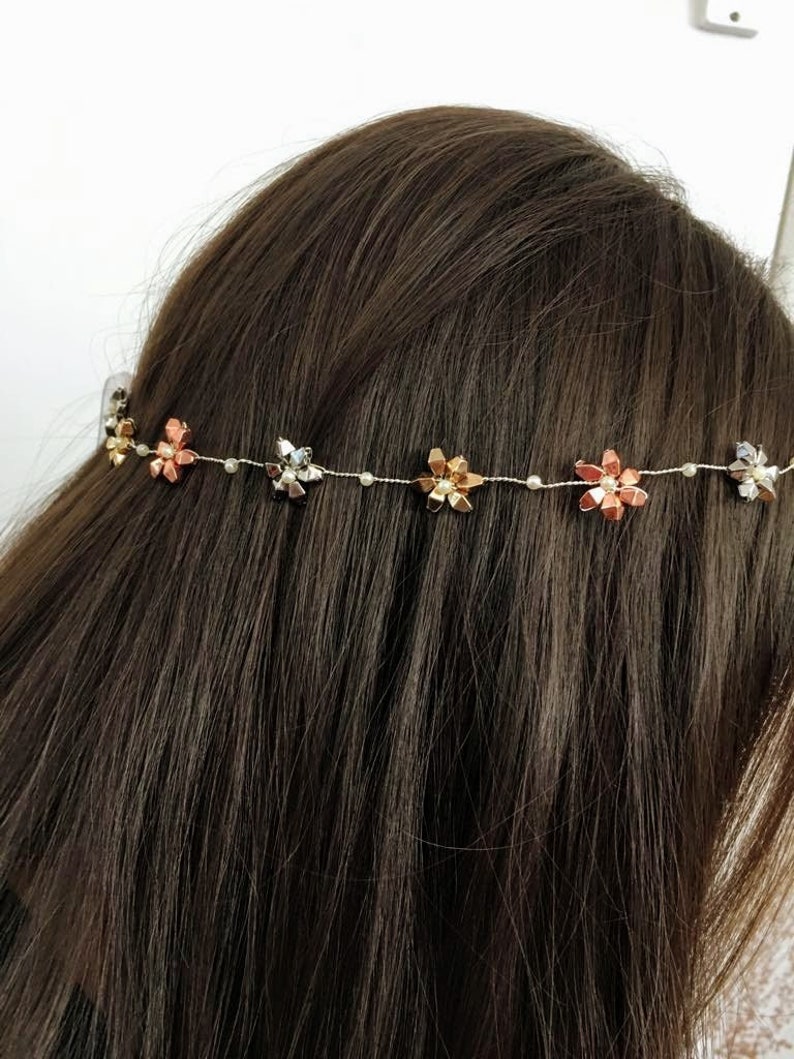 Bridal Hair Vine Flower Girl Bridesmaid Wedding Hair Vine Prom Custom Made