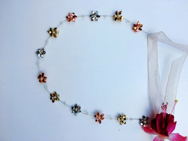 Bridal Hair Vine Flower Girl Bridesmaid Wedding Hair Vine Prom Custom Made