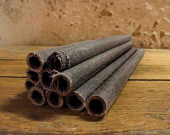 10 Wachstuchfackeln schwarz-grau 55cm