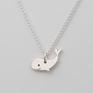 Collier - PETITE BALEINE, argent 925, chaîne en filigrane, cadeau d&#39;anniversaire spécial, bijoux d&#39;été doux, chaîne avec pendentif animal, créature marine