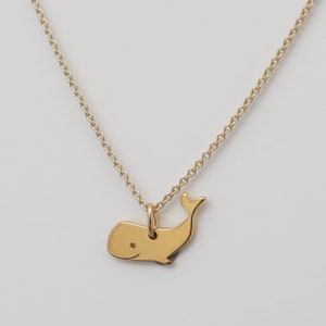 Chain SMALL WHALE, 925 silver gold-plated, filigree chain, special birthday present, sweet summer jewelry, chain with animal pendant, image 3