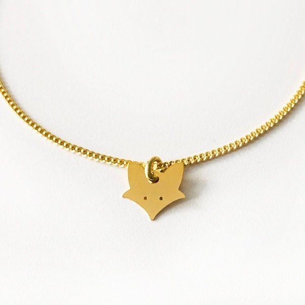 Children's jewelry - FOX - 585 gold, gift for birth, school enrollment, talisman, lucky charm, baptism gift, godchild, gift idea, fine gold