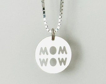 ENGRAVED CHAIN - MOM WOWO, 925 silver, delicate chain, special baptism gift, personalized silver chain, personalized jewelry, engraved chain