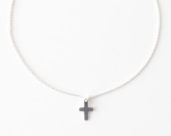 Children's chain - SMALL CROSS, silver, filigree chain, special gift idea, delicate silver chain cross, communion gift, symbol chain