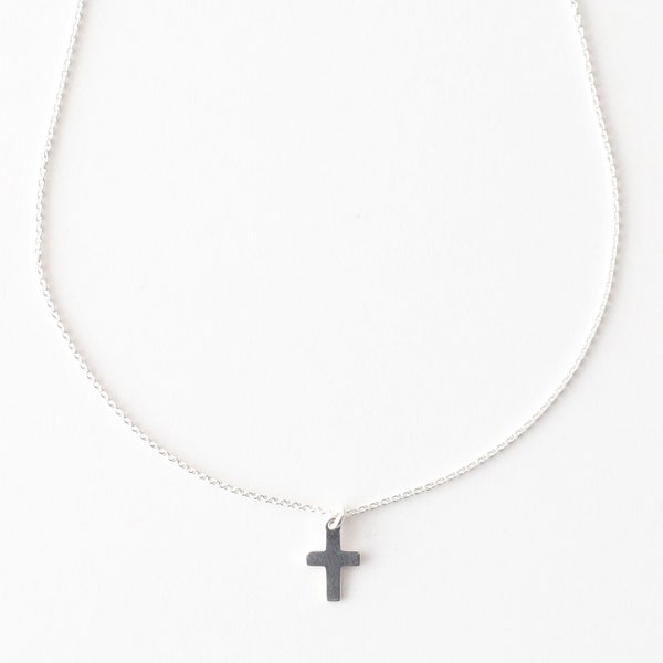 Kinderkette - KLEINES KREUZ, Silber, filigrane Kette, besondere Geschenkidee,  zierliche Silberkette Kreuz, Kommunionsgeschenk, Symbolkette