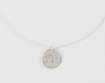 Kinderkette  WASSERMANN STERNZEICHEN, 925 Silber, filigrane Kette, besonderes Taufgeschenk, personalisierte Silberkette, süßer Kinderschmuck