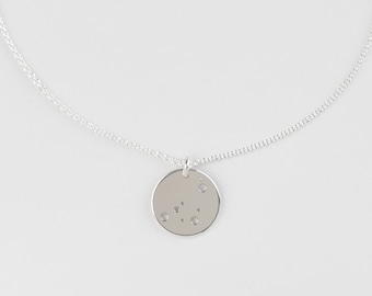 Kinderkette  STEINBOCK STERNZEICHEN, 925 Silber, filigrane Kette, besonderes Taufgeschenk, personalisierte Silberkette, süßer Kinderschmuck