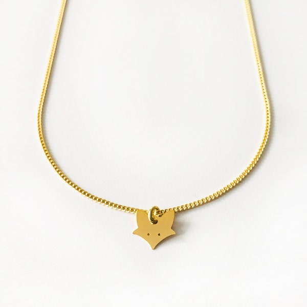 Necklace - FOX - 585 gold, birthday gift, special talisman, lucky charm for girlfriend, godchild, gift idea, fine gold