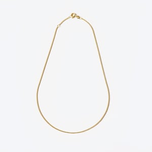 Gold chain - FLAT CURB CHAIN - 333 gold, 1.4 mm, delicate gold chain, chain for baptism ring, fine gold, baptism gift, fine real gold chain