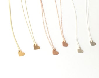 Kinderketting - KLEIN HART, 925 zilver, verguld, rosé verguld, filigrane zilveren ketting, lieve kindersieraden, cadeau-idee, verjaardag