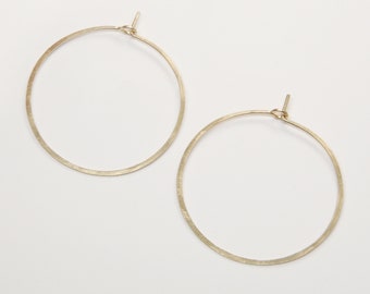 Hoop Earrings - CIRCLE, Goldfilled, Medium Size, Closed Design, Thin Round Hoop Earrings, Hoops, Everyday Jewelry, Birthday Present, Gift Idea