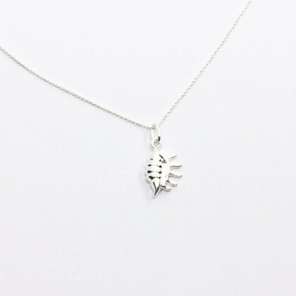 Necklace - SMALL SEA MUSSEL, 925 silver, filigree silver chain, gift for her, delicate sea shell chain, gift idea, maritime necklace