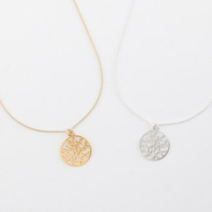 Ketting - BOOM VAN HET LEVEN, 925 zilver/goud verguld, mooi cadeau-idee voor haar, speciaal cadeau, bloemenhanger, filigraanketting