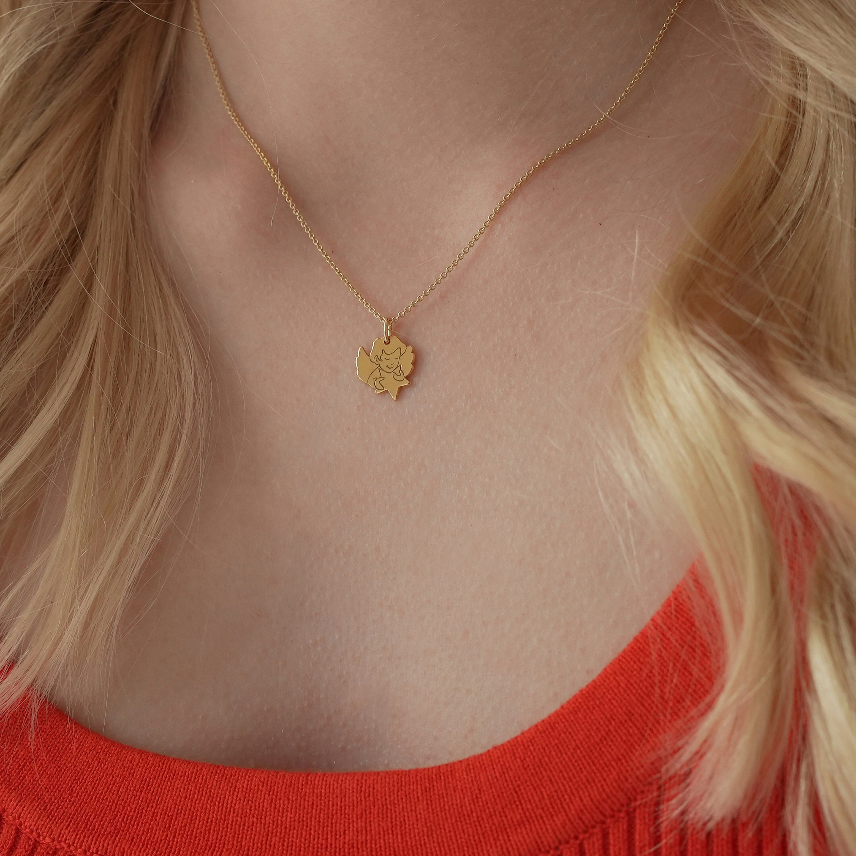 Braccialetto Per Bambina In Argento Placcato Oro - Con Angelo, Regolabile, Ideale Per Battesimi - Foto 2