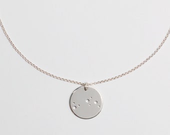 Zodiac sign necklace - Aries, 925 silver, filigree chain, special christening gift, personalized silver chain, delicate wedding jewelry