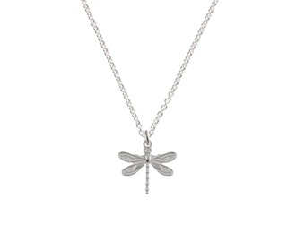 Necklace - SMALL DRAGONFLY - 925 silver, gift for her, special lucky charm, filigree symbolic jewelry, animal jewelry, gift idea