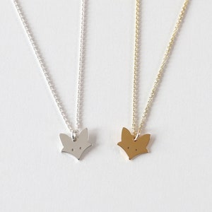 Ketting - VOS, 925 zilver verguld, filigraan ketting, speciaal cadeau-idee, delicate zilveren ketting, schattige dierenketting, cadeau voor haar