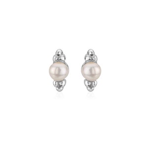 Earrings - SMALL PEARL, 925 Silver