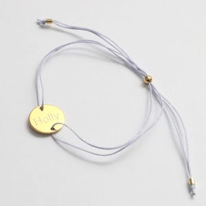 Pulsera personalizada con placa grabada, oro, plata, mensaje, nombre, joyas personalizadas, regalos personalizados